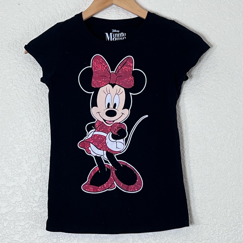 Disney | Minnie Mouse graphic tee black sparkly size 10/12 large